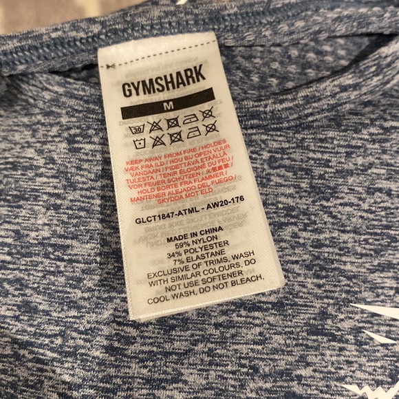 Gymshark Vital Seamless Long Sleeve Crop Top - Teal Marl - Picture 2 of 5